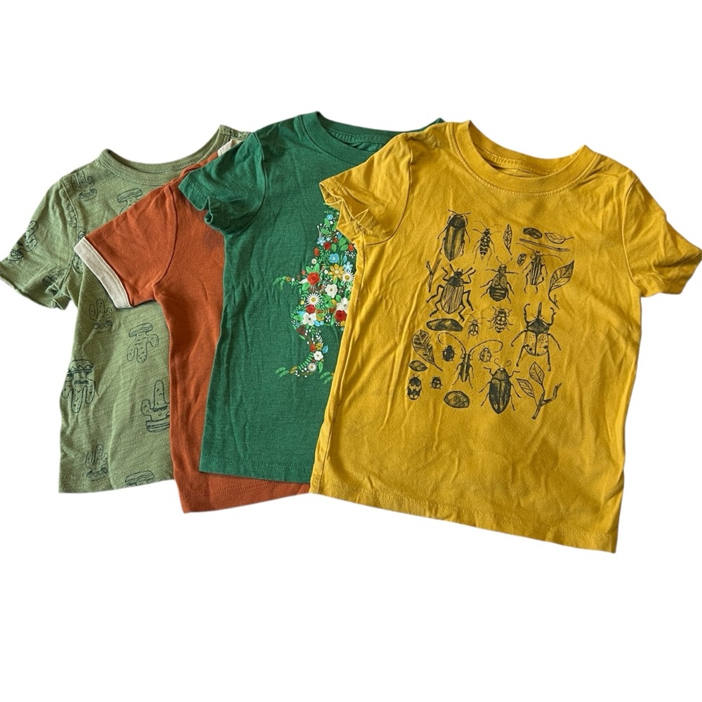 Cat & Jack Kids Short Sleeve Tees - Green, Orange, Yellow